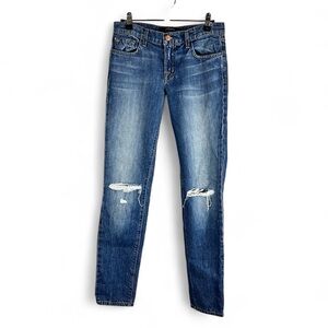 J Brand Jake Distressed Ripped Knee Straight Leg Jeans Medium Wash Size 23